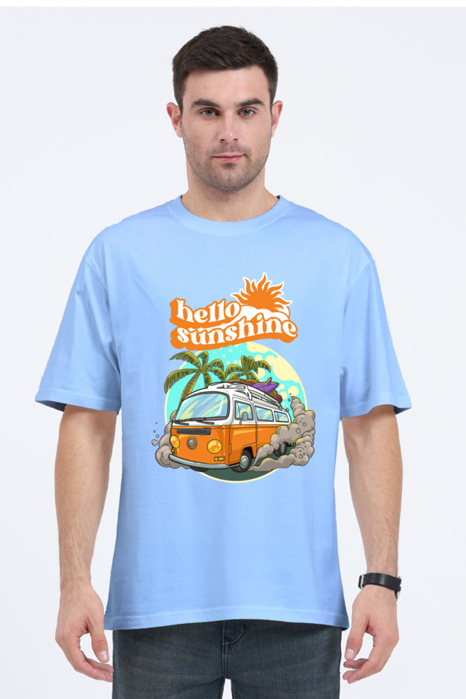 HELLO SUNSHINE classic oversized UNISEX premium pure cotton T-shirt