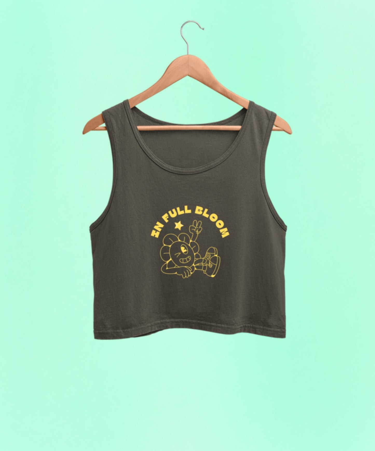 IN FULL BLOOM premium pure cotton crop tank top