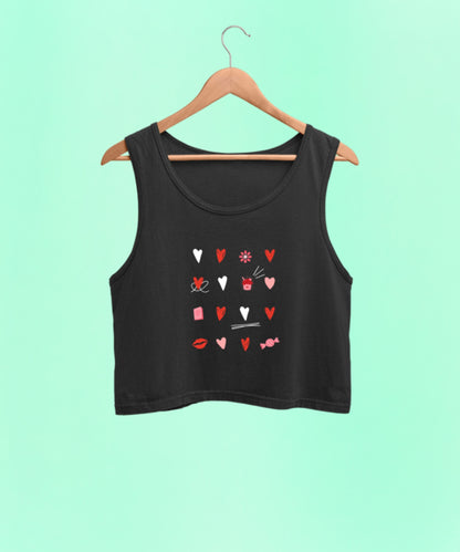 HEARTS premium pure cotton crop tank top
