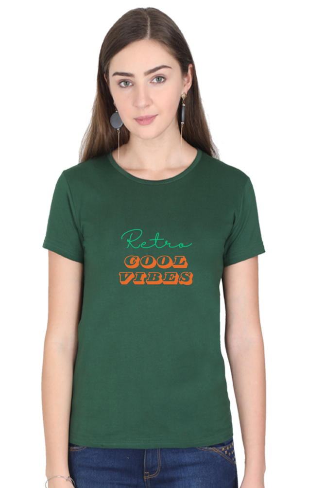 COOL VIBES premium pure cotton T-shirt for women