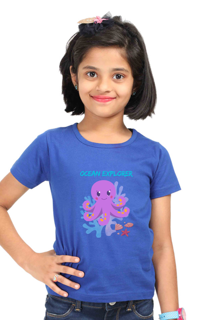 OCEAN premium pure cotton girl T-shirt