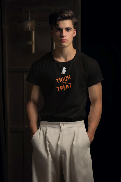 TRICK OR TREAT Halloween premium pure cotton T-shirt for men