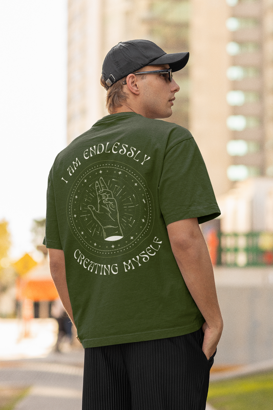 CREATING MYSELF classic oversized UNISEX premium pure cotton T-shirt