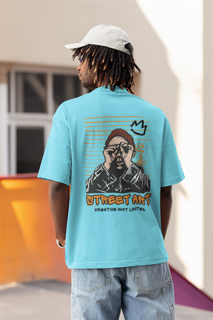 STREET ART classic oversized UNISEX premium pure cotton T-shirt