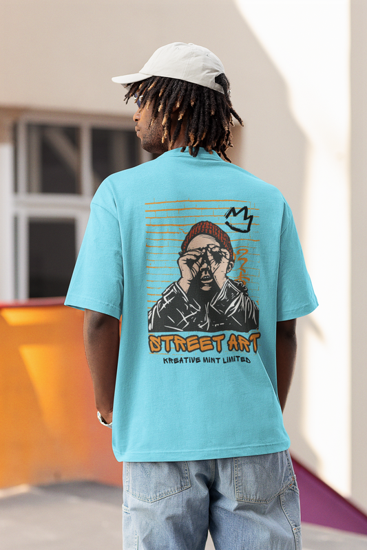 STREET ART classic oversized UNISEX premium pure cotton T-shirt