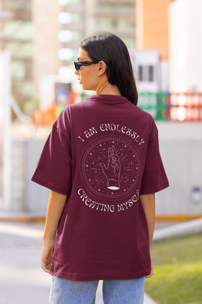 CREATING MYSELF classic oversized UNISEX premium pure cotton T-shirt