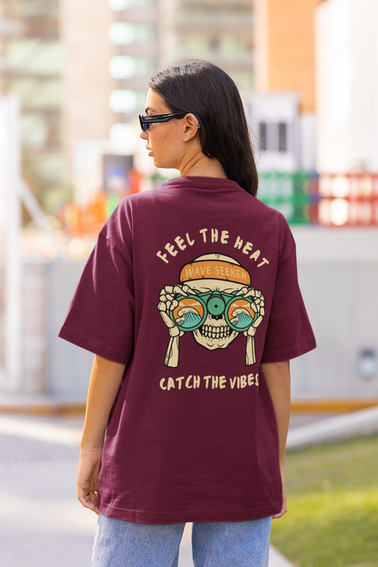 FEEL THE HEAT classic oversized UNISEX premium pure cotton T-shirt