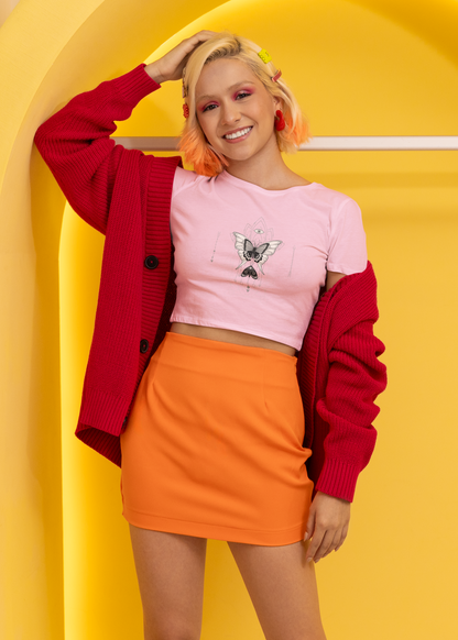 Women's Geometric Butterfly Crop Top