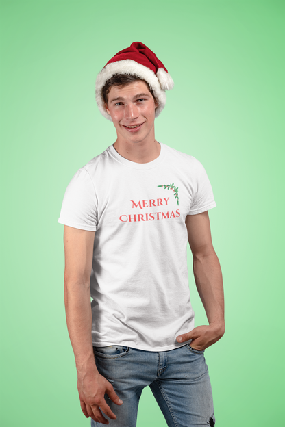 MERRY CHRISTMAS premium black pure cotton T-shirt for men