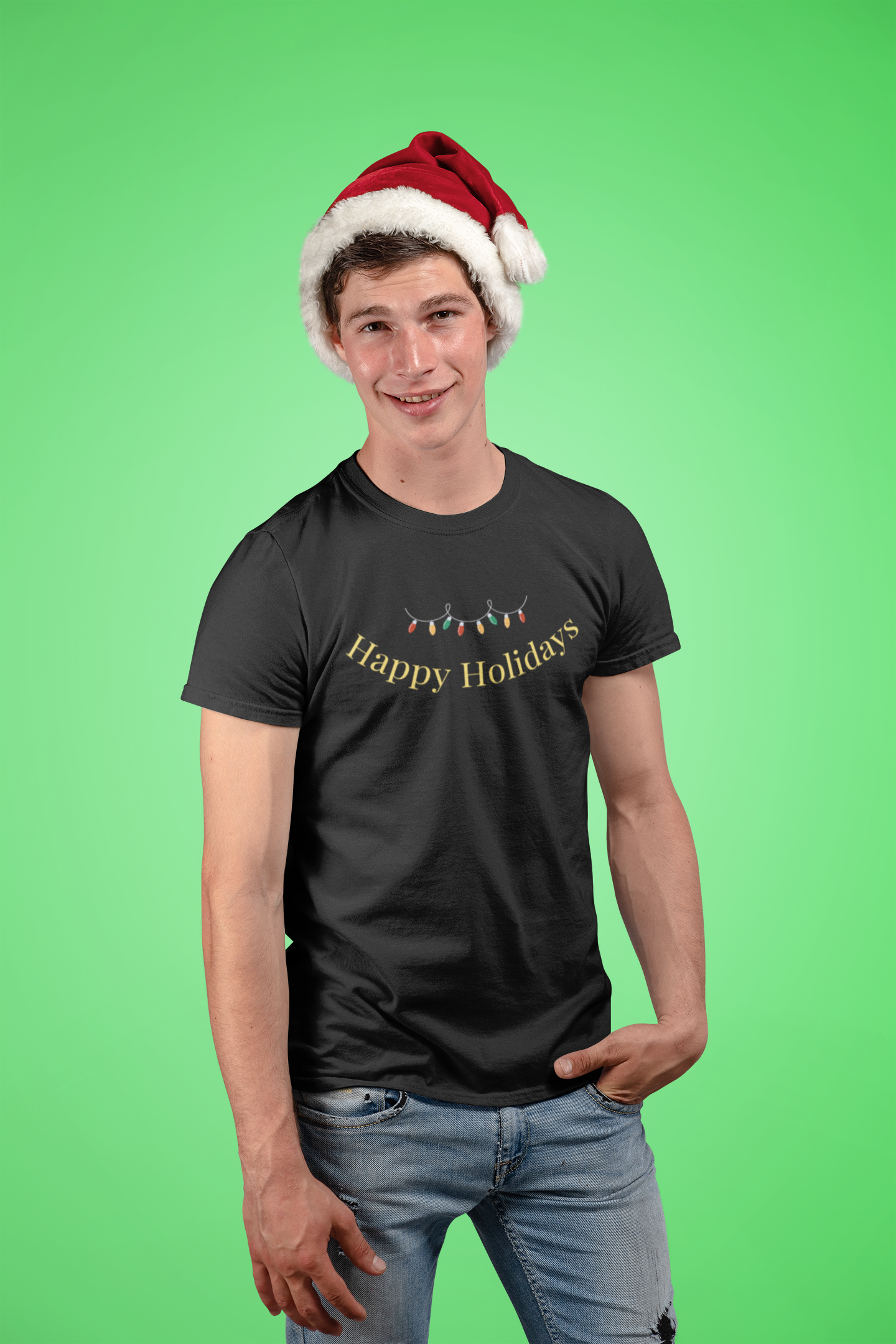 HAPPY HOLIDAYS premium pure cotton T-shirt form men