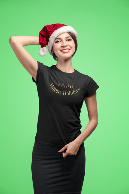HAPPY HOLIDAYS premium pure cotton T-shirt for women