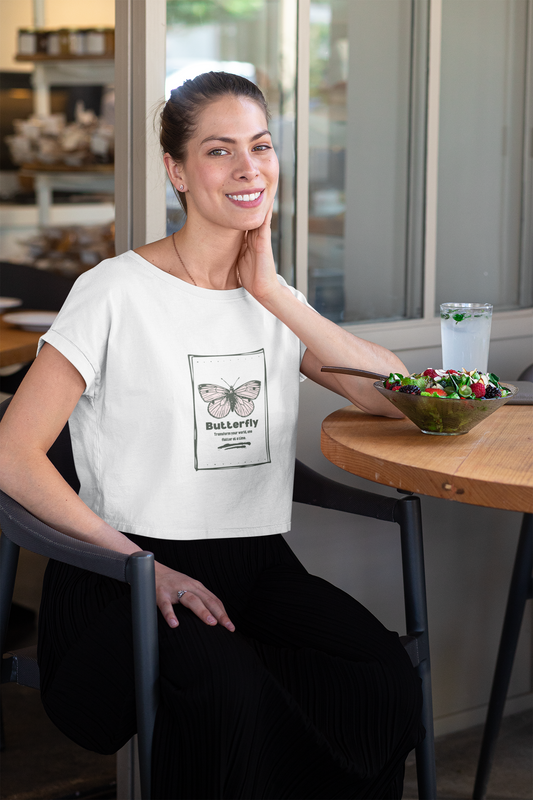 Women's Box Butterfly Crop Top