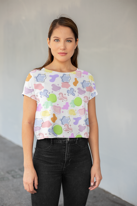 PASTEL BLOB premium crop top
