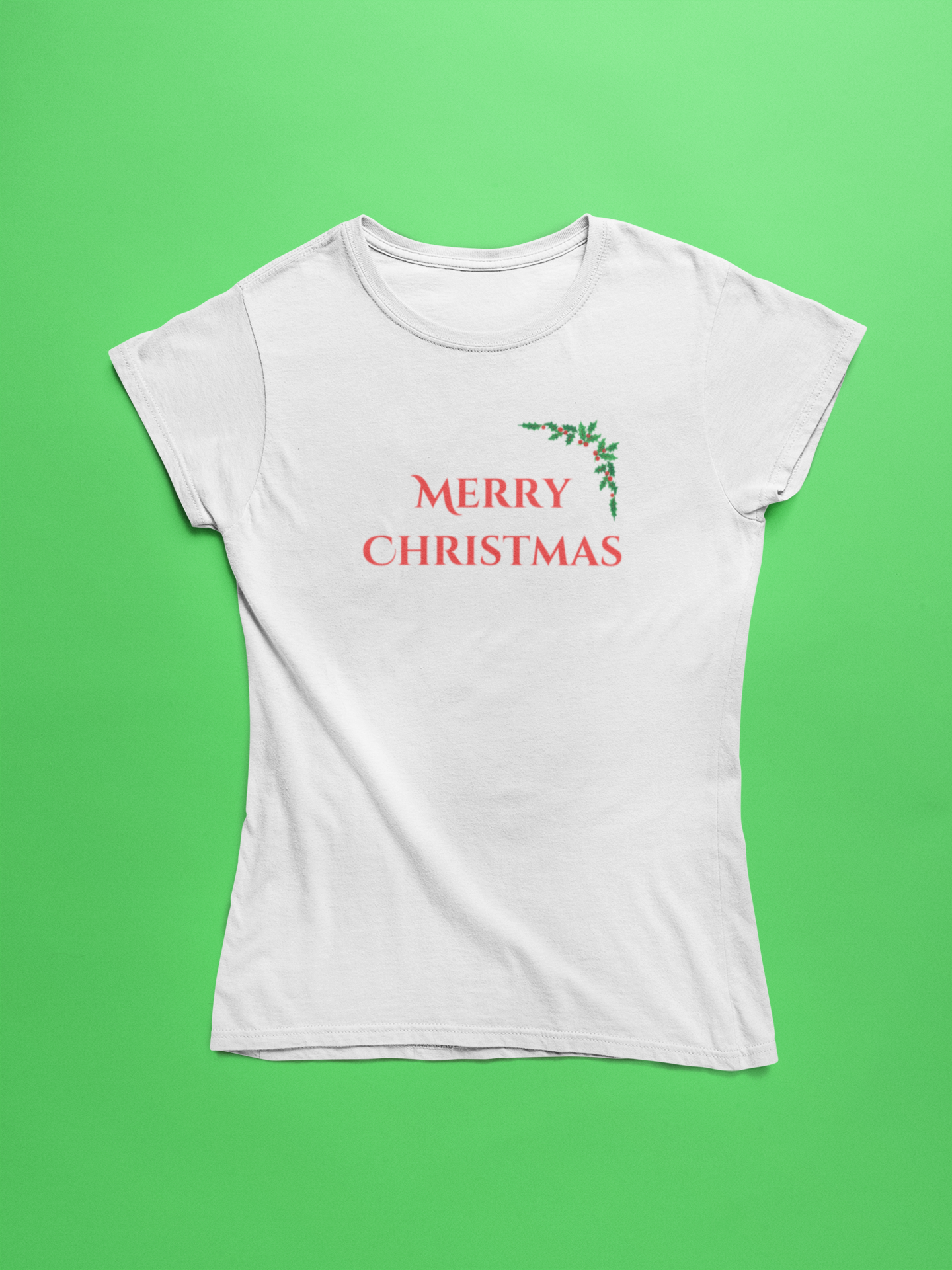 MERRY CHRISTMAS premium black pure cotton T-shirt for women