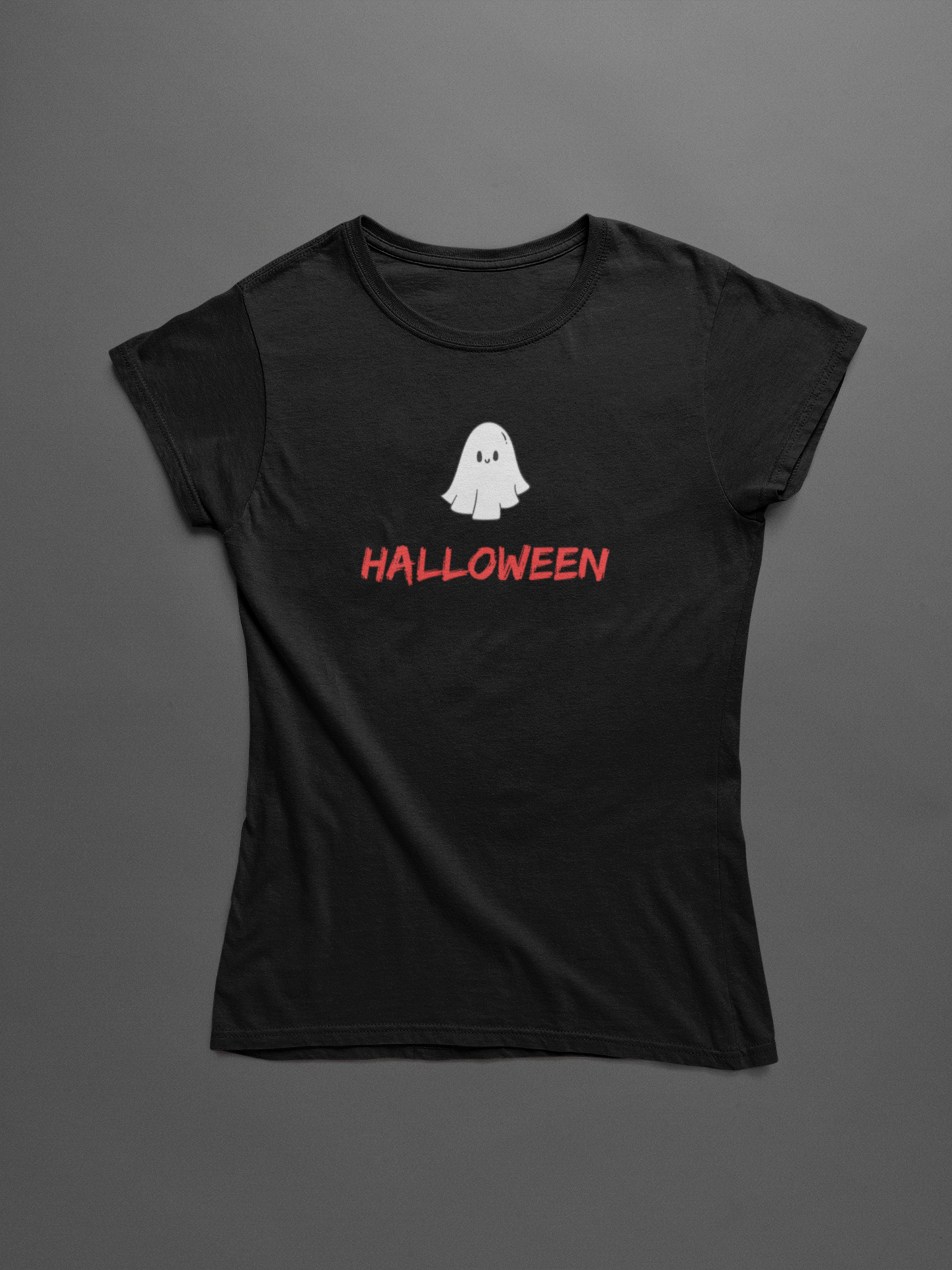 HALLOWEEN premium black pure cotton T-shirt for women