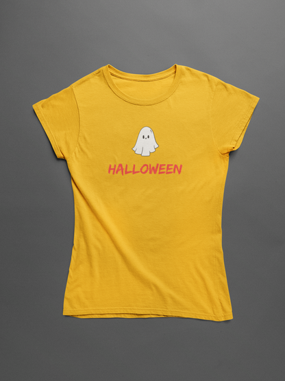 HALLOWEEN premium black pure cotton T-shirt for women