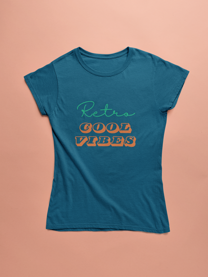 COOL VIBES premium pure cotton T-shirt for women