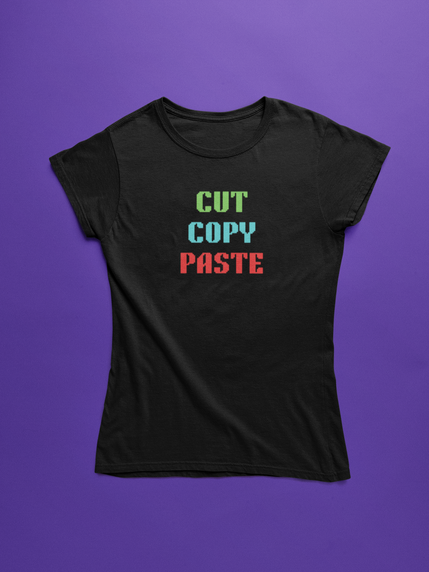 CUT COPY PASTE premium pure cotton T-shirt for women