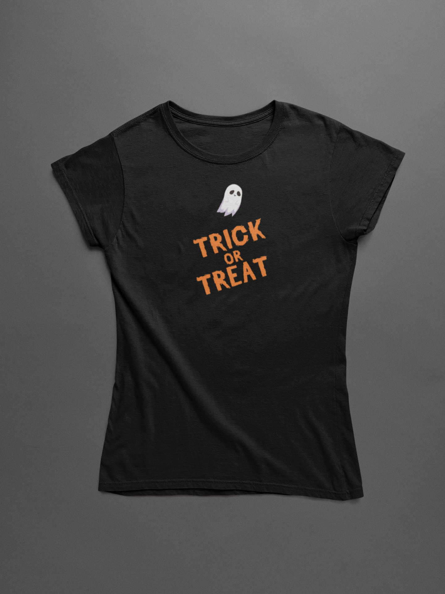 TRICK OR TREAT Halloween premium pure cotton T-shirt for women