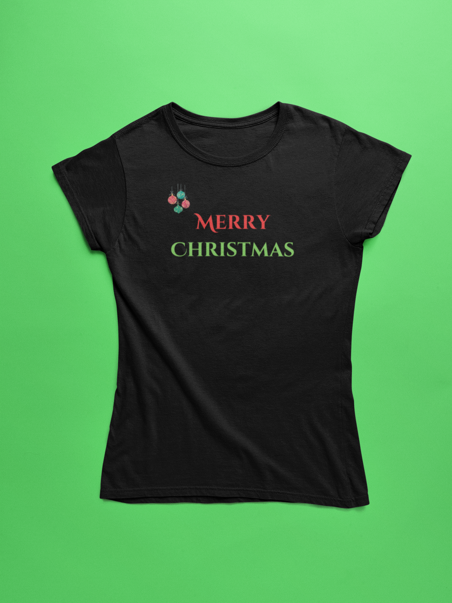 MERRY CHRISTMAS premium pure cotton T-shirt for women