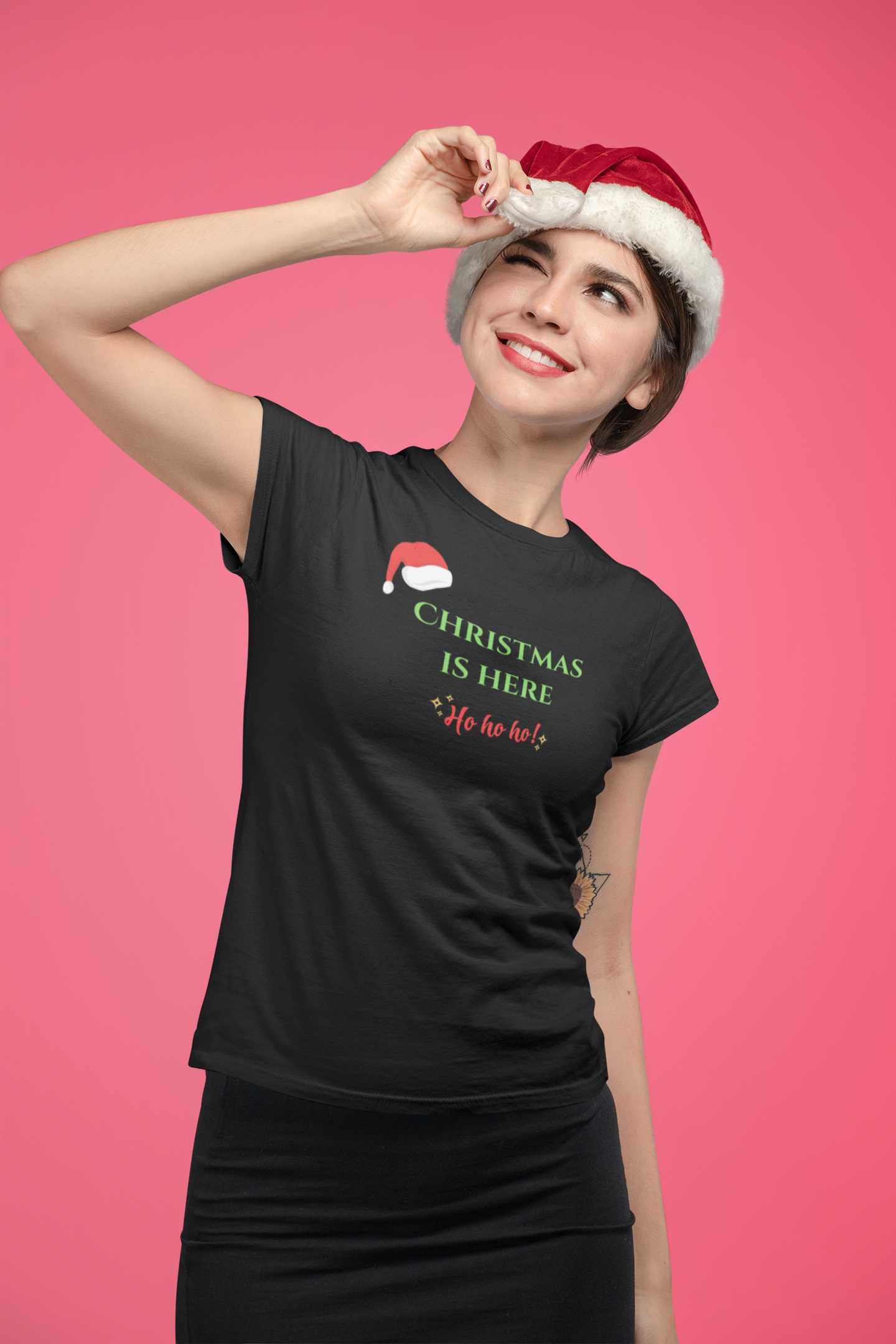 HO HO HO premium pure cotton T-shirt for women