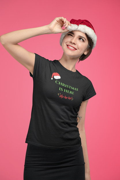 HO HO HO premium pure cotton T-shirt for women