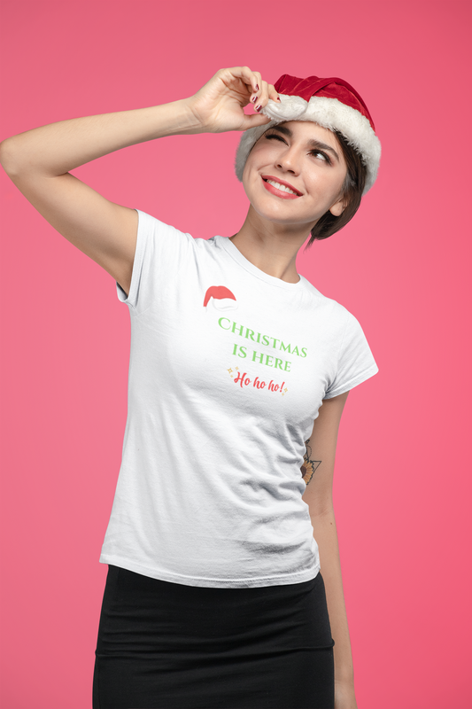 HO HO HO premium pure cotton T-shirt for women