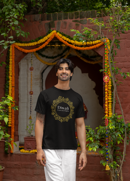 DIWALI - rangoli premium pure cotton T-shirt for men
