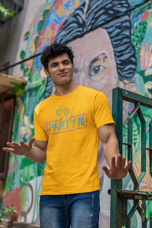 PARTY print premium pure cotton T-shirt for men
