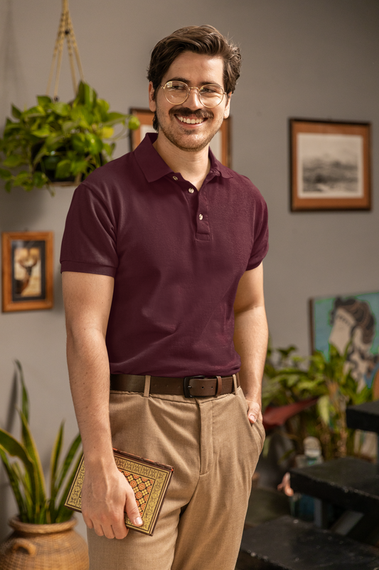 Men’s Solid Polo T-shirt