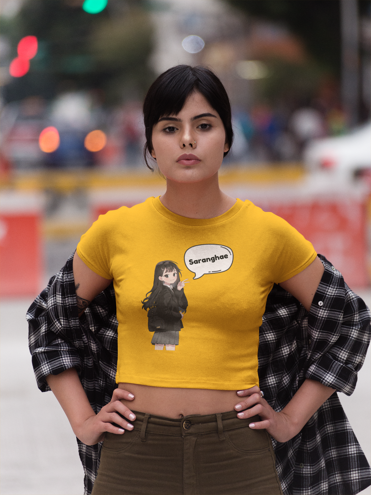 Women's Saranghae Crop Top