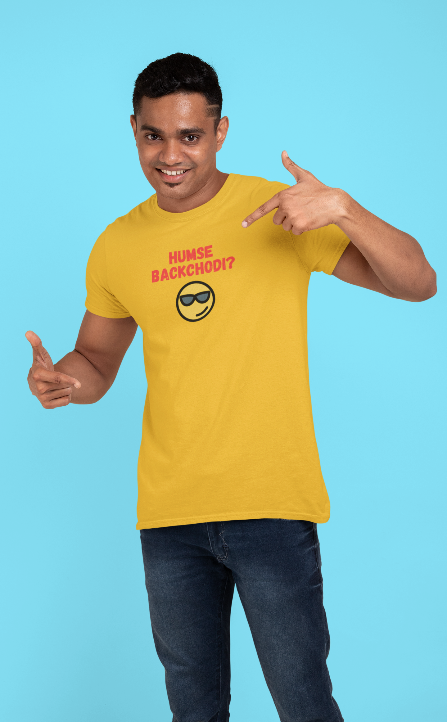 HUMSE BACKCHODI premium pure cotton T-shirt for men