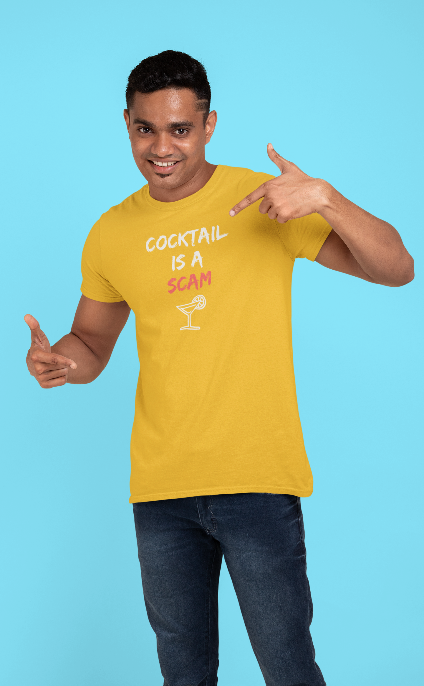 COCKTAIL premium pure cotton T-shirt for men