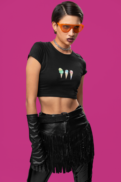 Women's Ice Cream Cones Crop Top