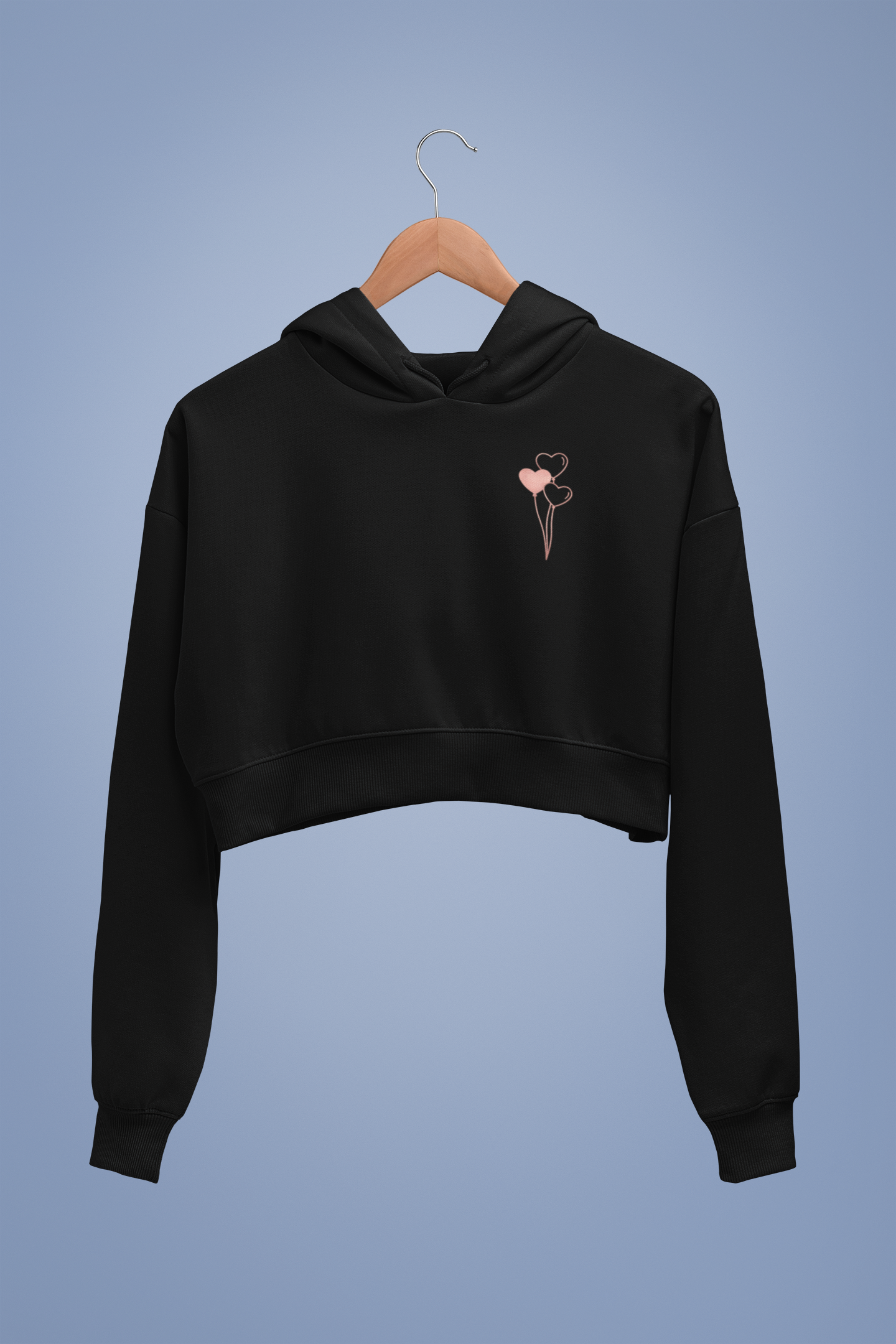 BALLON premium pure cotton CROP HOODIE for women