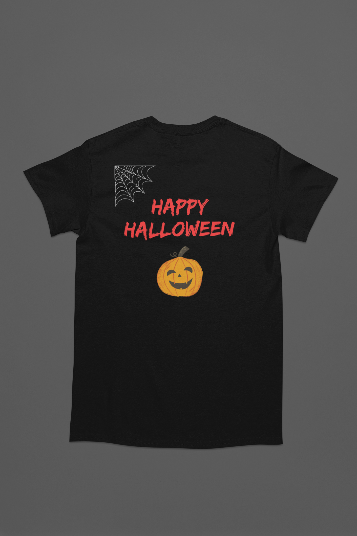 HAPPY HALLOWEEN premium black pure  cotton T-shirt for men