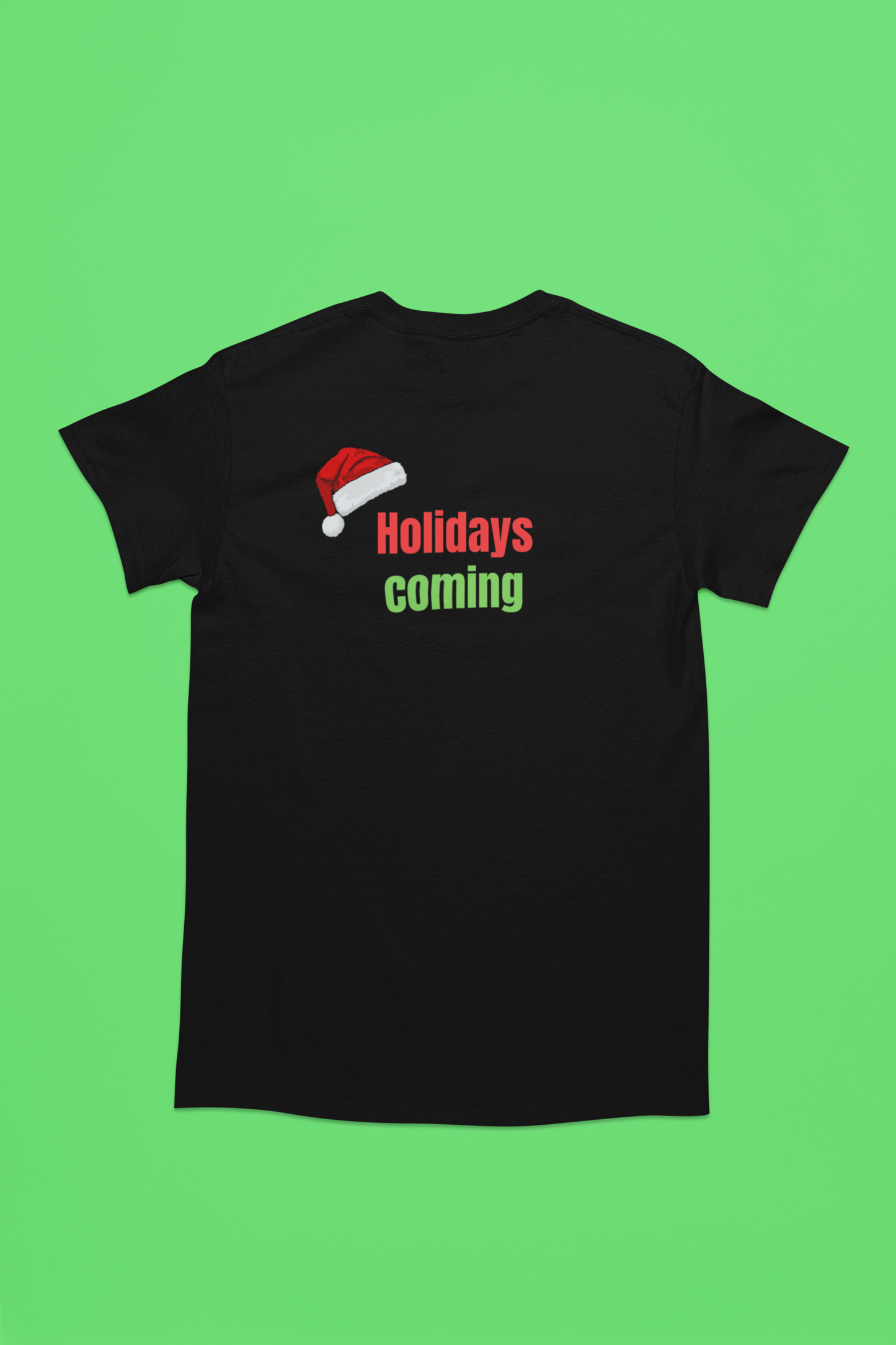 HOLIDAYS COMING Christmas premium pure cotton T-shirt for men