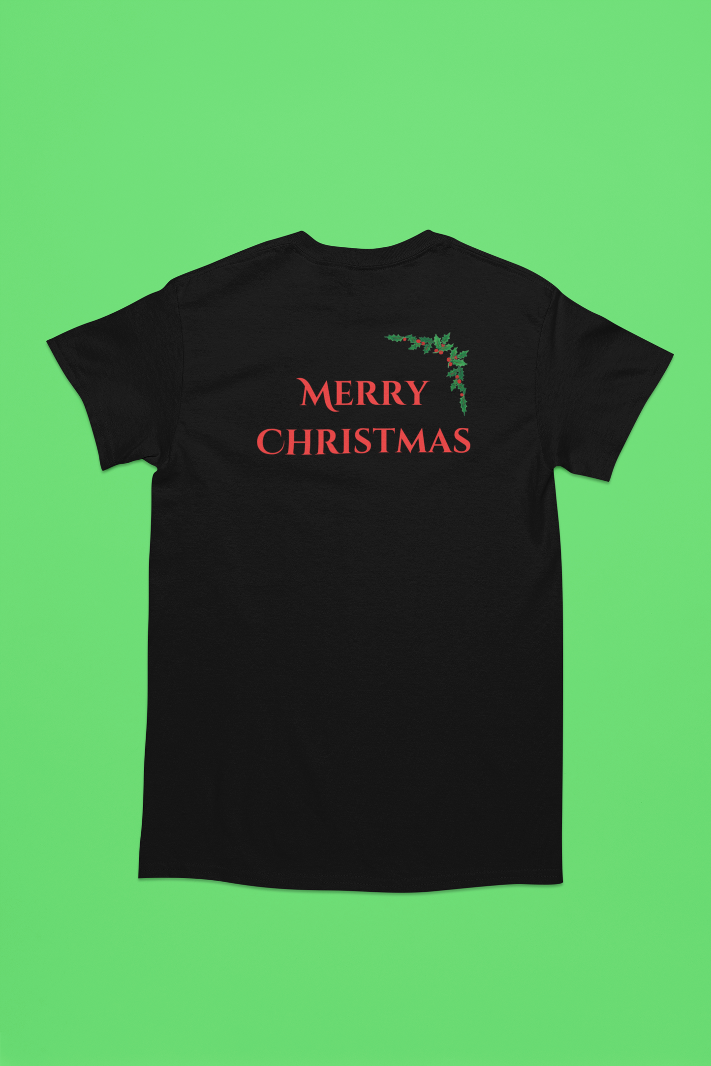 MERRY CHRISTMAS premium black pure cotton T-shirt for men