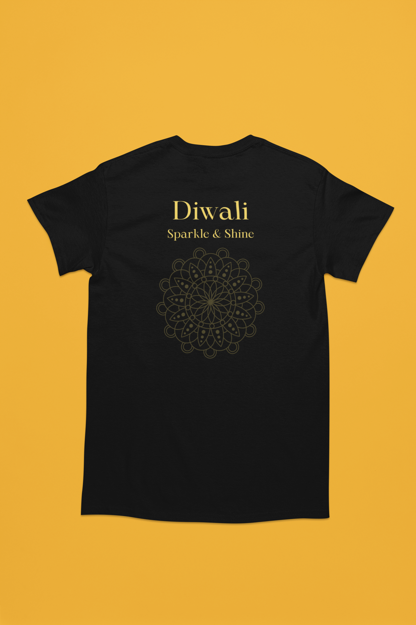 DIWALI premium black pure cotton T-shirt for men