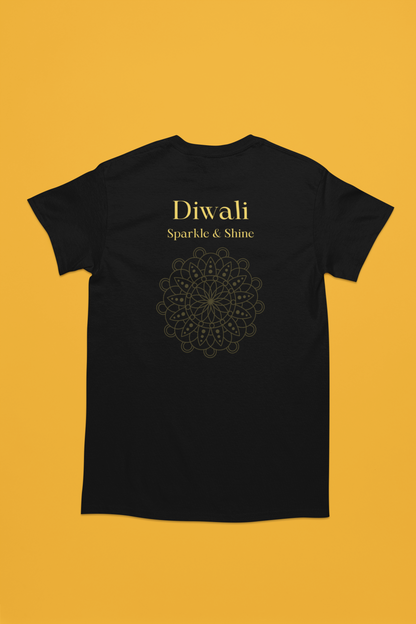 DIWALI premium black pure cotton T-shirt for men