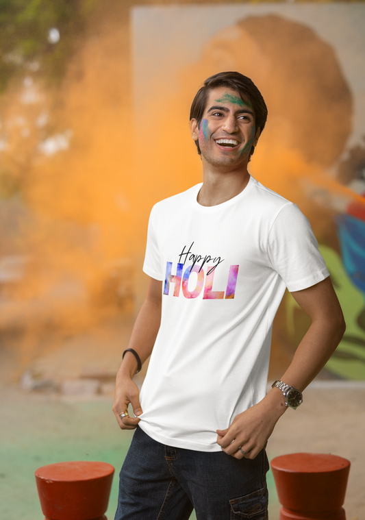 HAPPY HOLI classic UNISEX premium pure cotton T-shirt