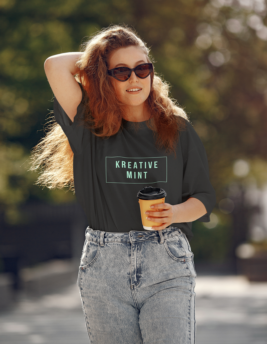 KREATIVE MINT IN A BOX standard oversized UNISEX premium pure cotton T-shirt