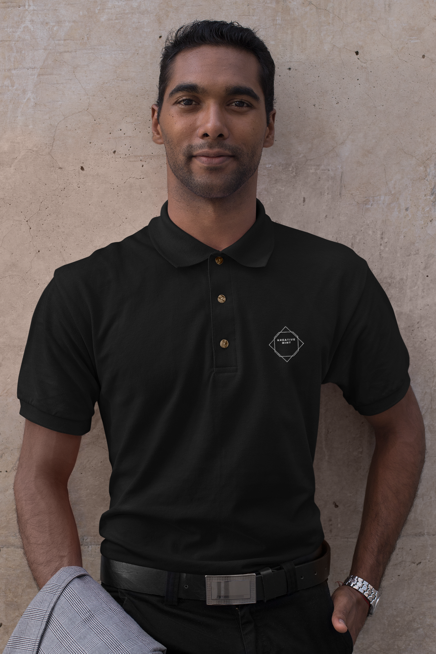 DARK SOLID premium pure cotton POLO T-shirt