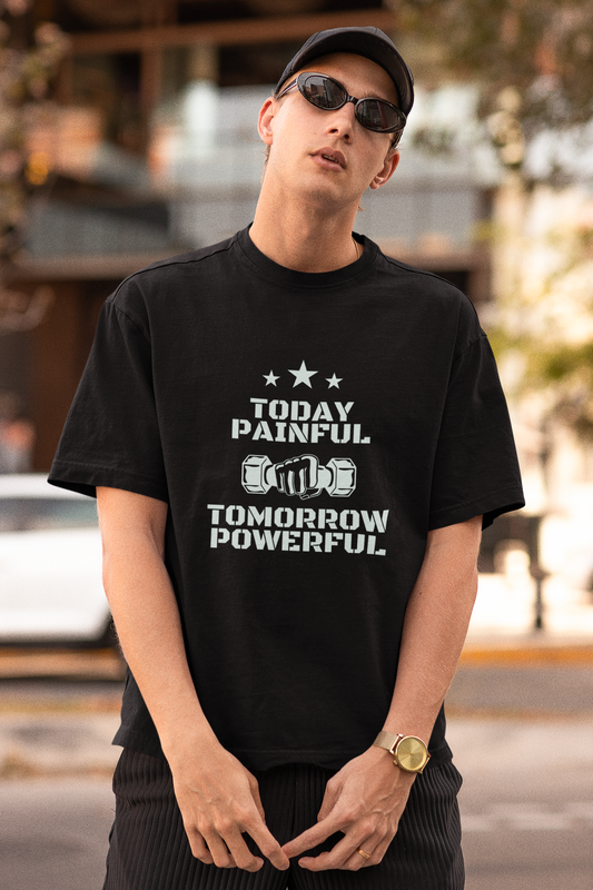 POWERFUL classic oversized UNISEX premium pure cotton T-shirt