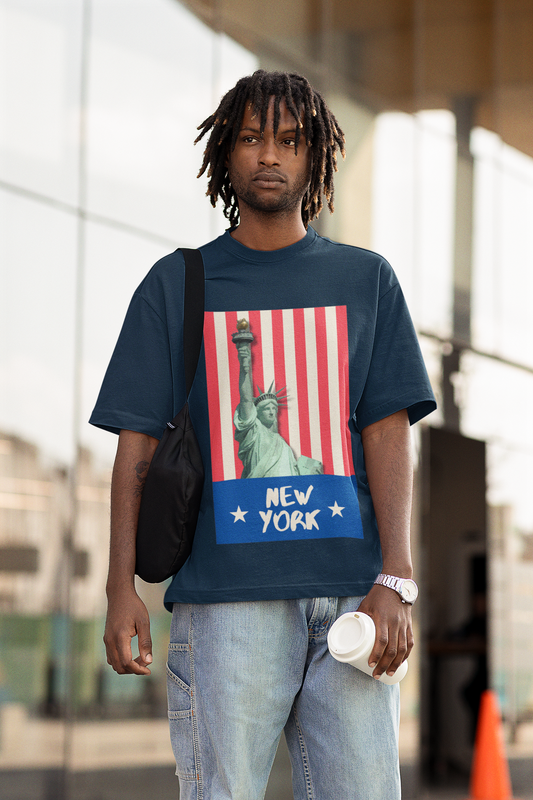 NEW YORK standard oversized UNISEX premium pure cotton T-shirt