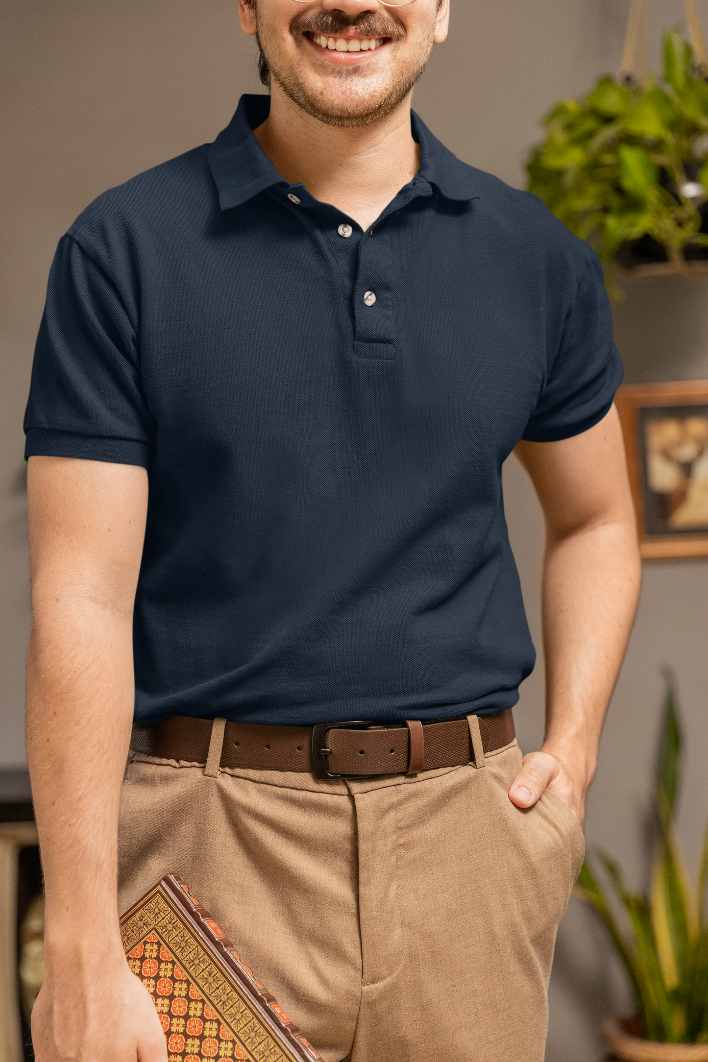 Men’s Solid Polo T-shirt