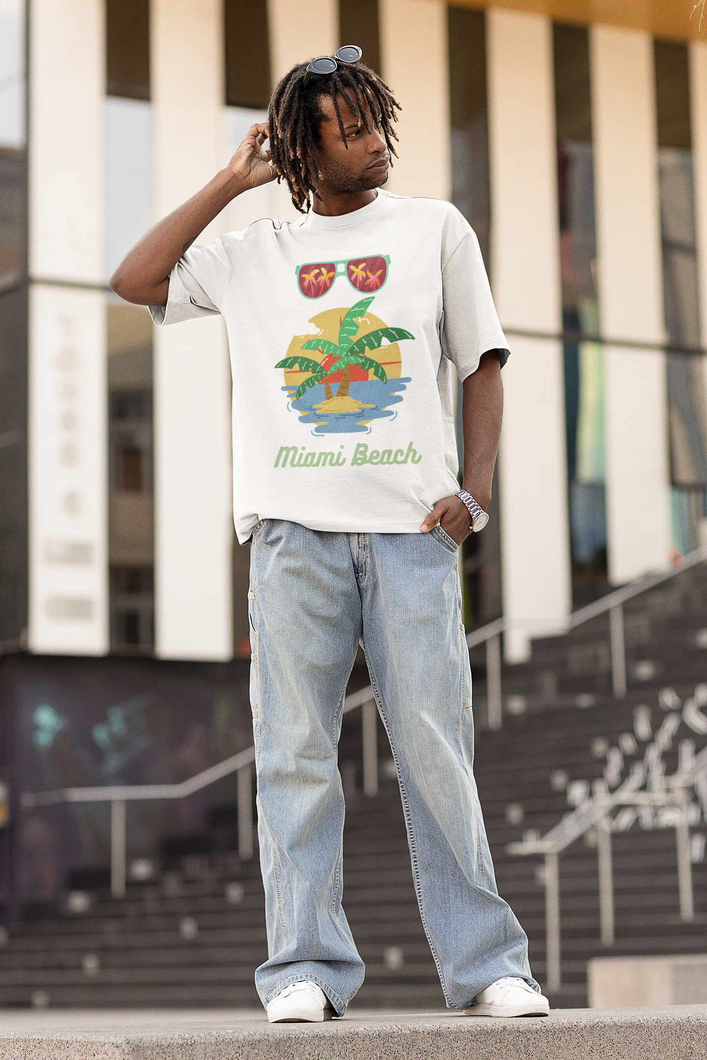 MIAMI standard oversized UNISEX premium pure cotton T-shirt