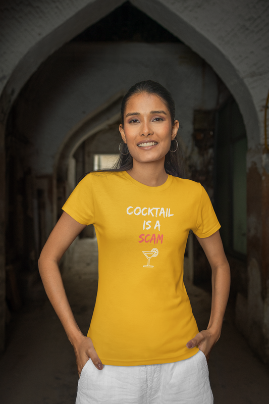 COCKTAIL premium pure cotton T-shirt for women