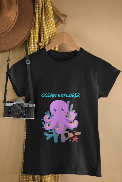 OCEAN premium pure cotton girl T-shirt