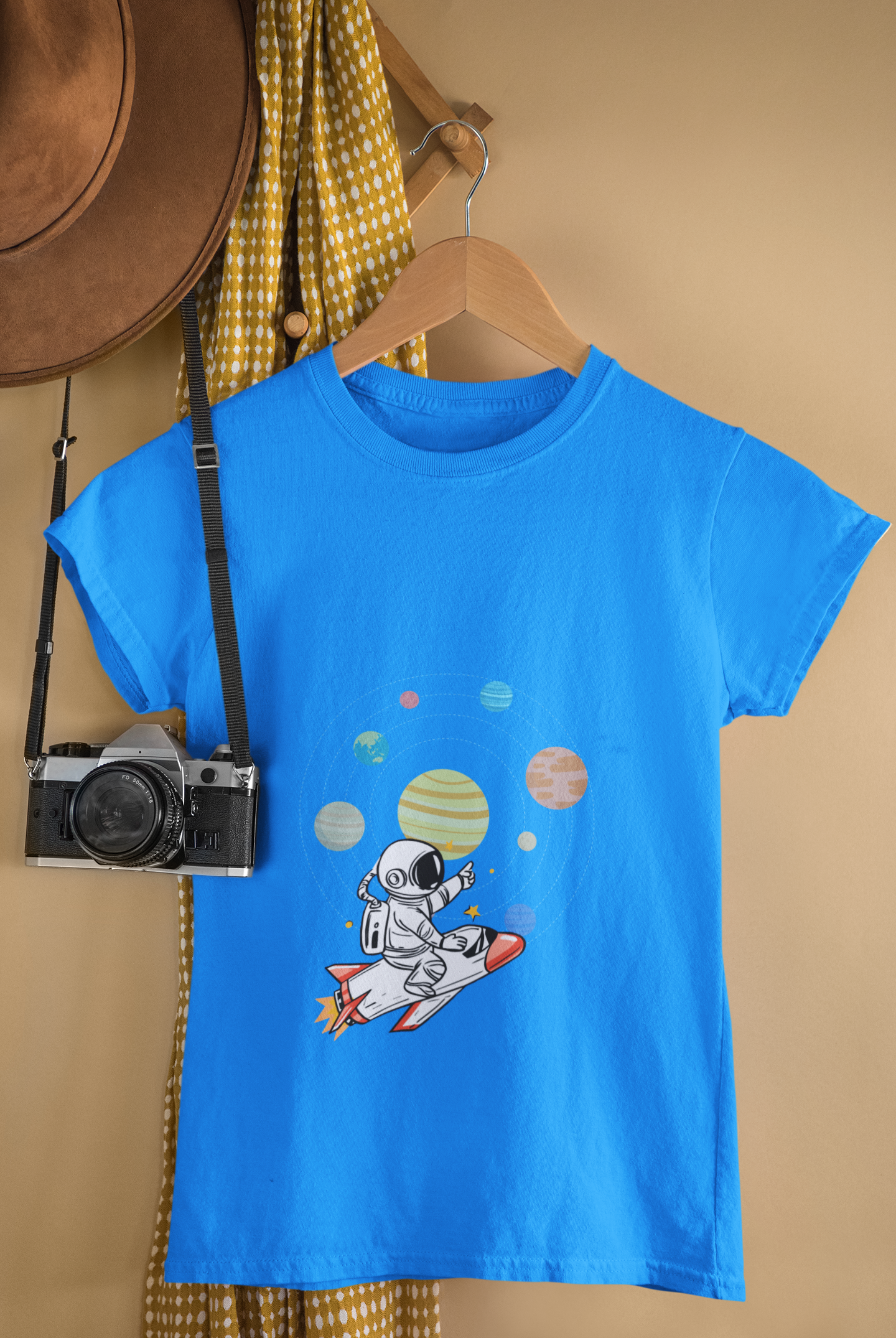 SPACE PLANETS premium pure cotton girl T-shirt